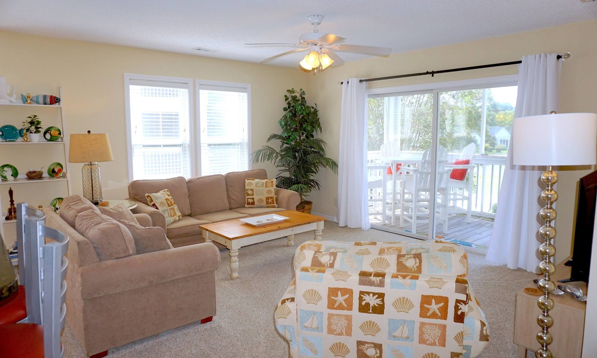 St. James Condo | 2BR/2BA Condo, Golf Course View, Southport, NC