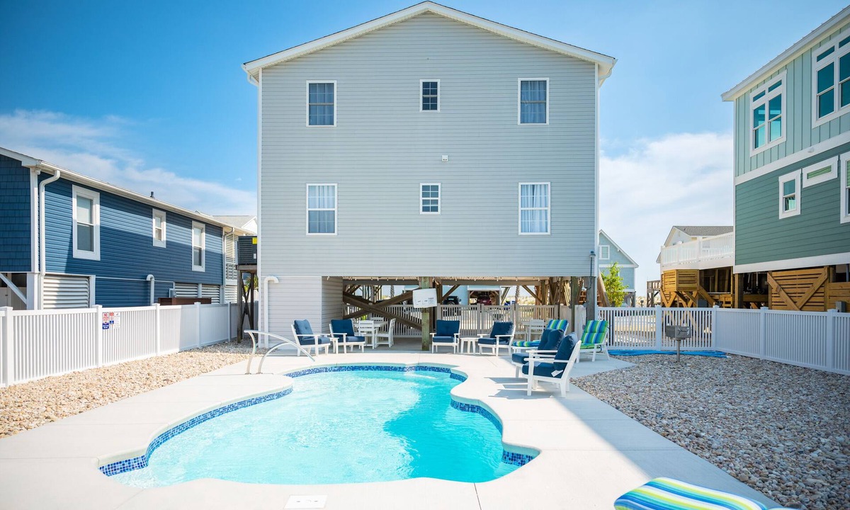 Long Beach House | A Beach Music Paradise Too: Pool, Outdoor Living Spaces Galore & Ocean Views on