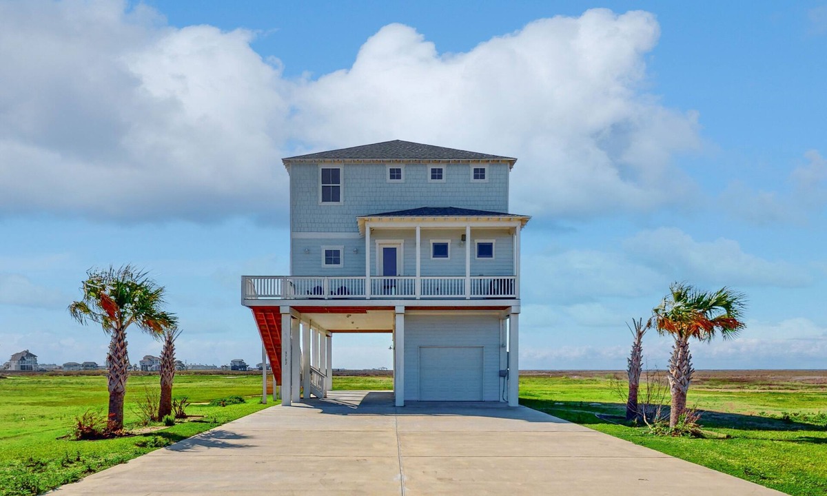 Indian Beach House | Brand new coastal gem with bay/wetland views, two balconies, & outdoor shower