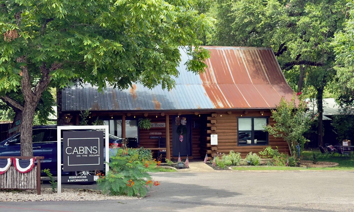 Wimberley Cabin | Creek House — 2BR Log Cabin + Private Cypress Creek | On Wimberley Square