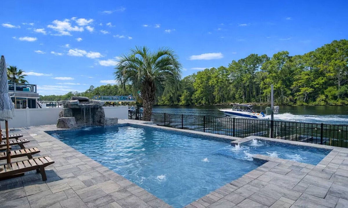 Socastee House | Luxury Waterfront Estate | Pool, Theater, Sleep 20