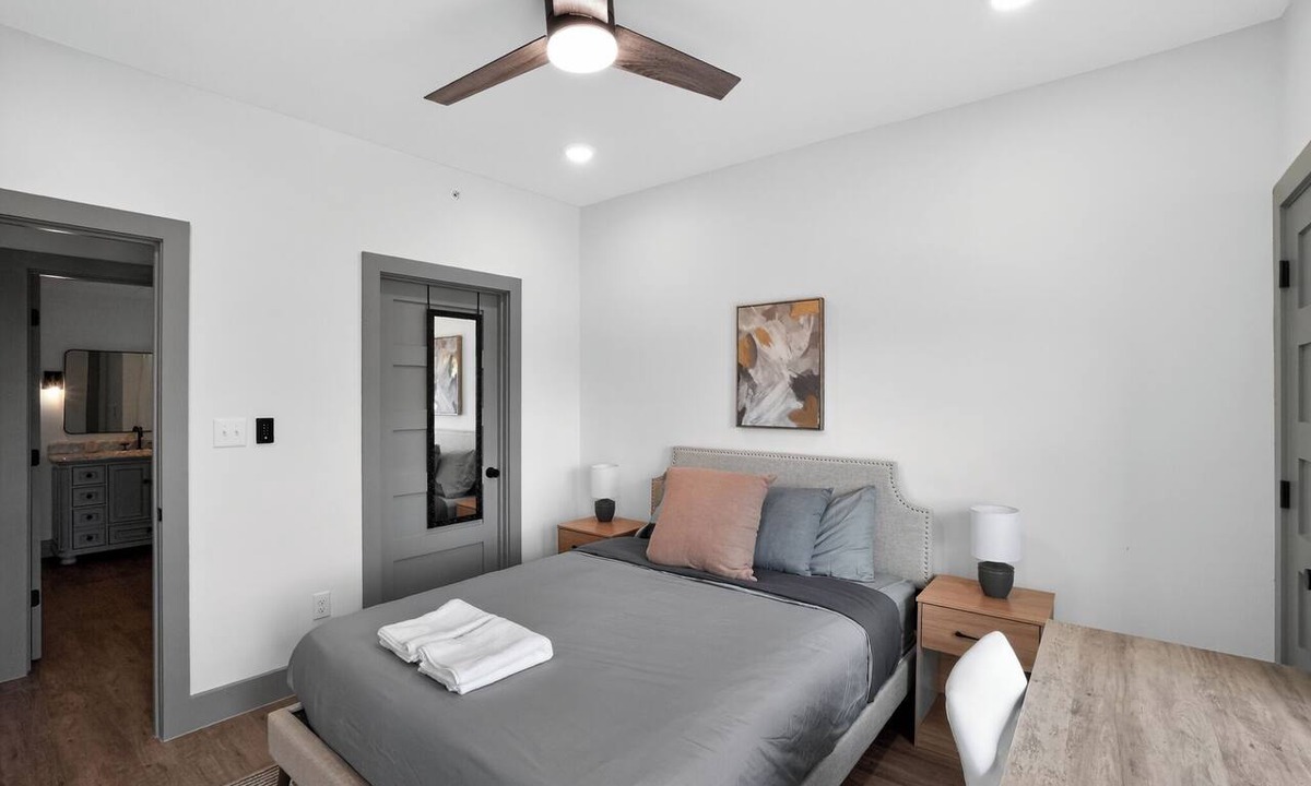 Parker Lane Apartment | Modern 1-bedroom with bright, open living spaces.