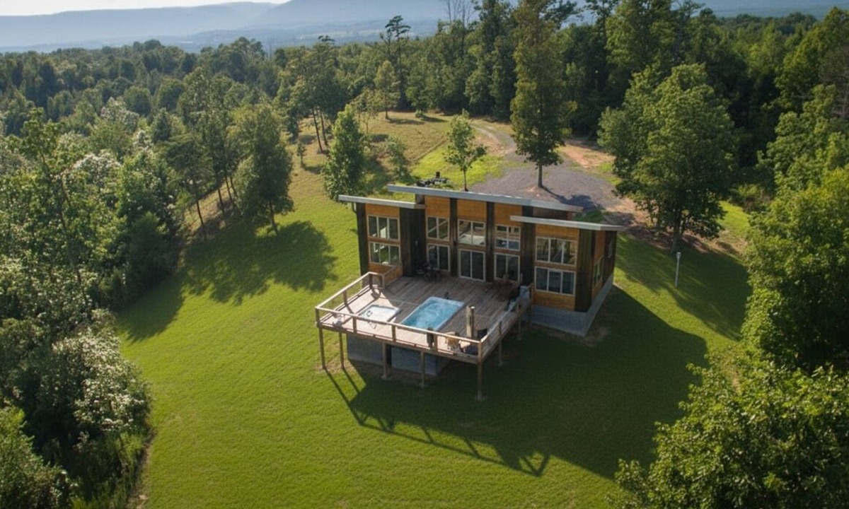 Trion House | Modern Ridge-Top Sanctuary: All-Year Swim Spa & Breathtaking Views