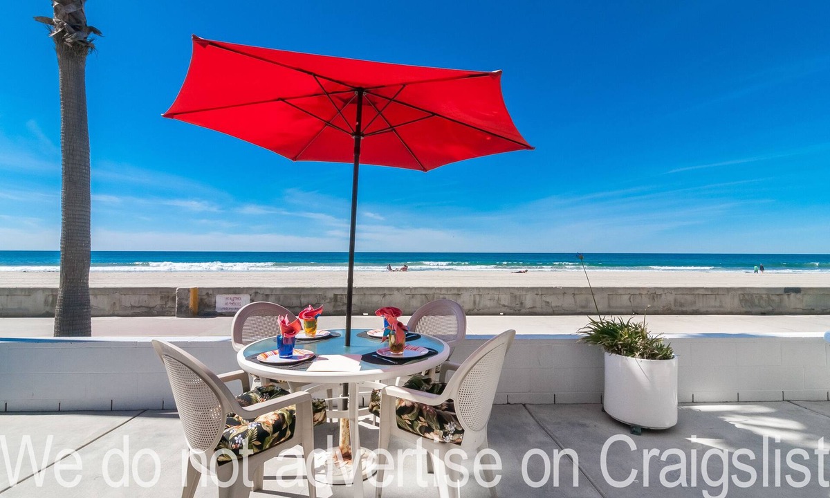 Mission Beach Condo | Newly Remodeled! Oceanfront Mission Beach Condo Sleeps 6 with Incredible Views!
