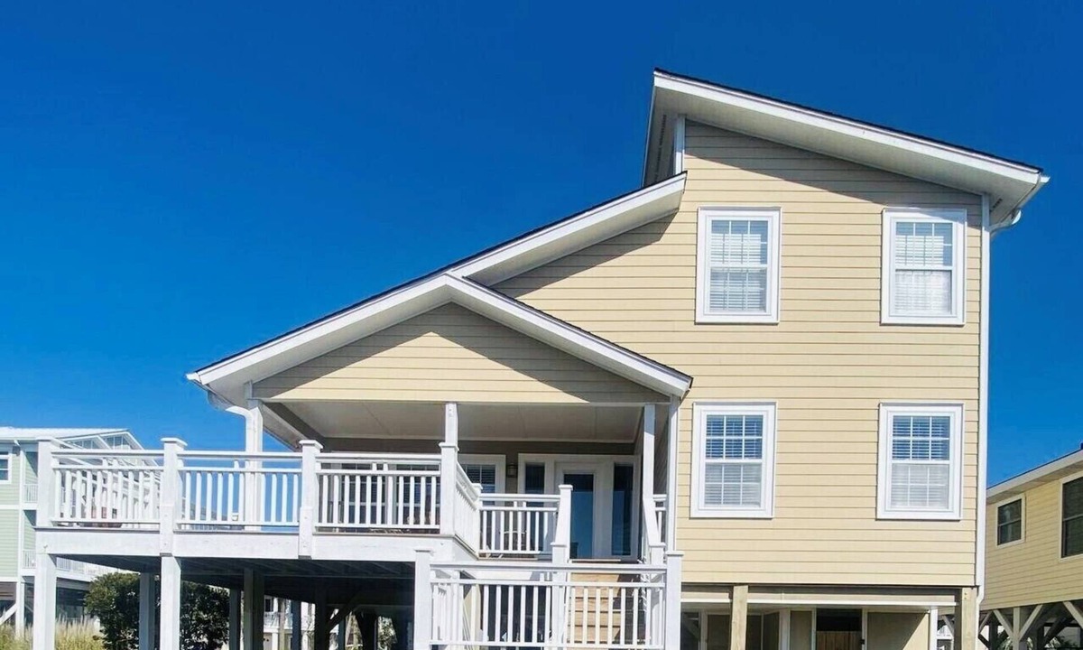 Ocean Isle Beach House | PRIVATE DOCK - INTERCOASTAL WATERWAY VIEWS: 5 Bedrooms, 4 Baths, Large Porch!