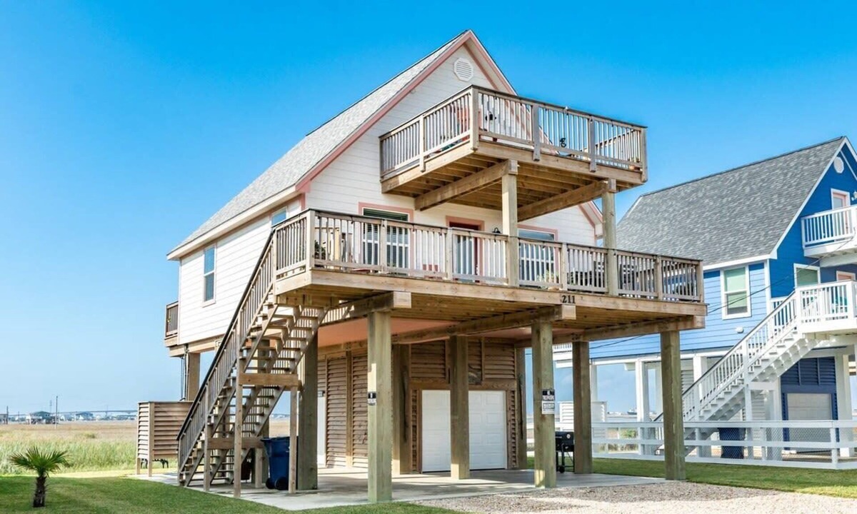 Surfside Beach House | Seaside Sanctuary - Adorable Beach A-Frame, Decks!