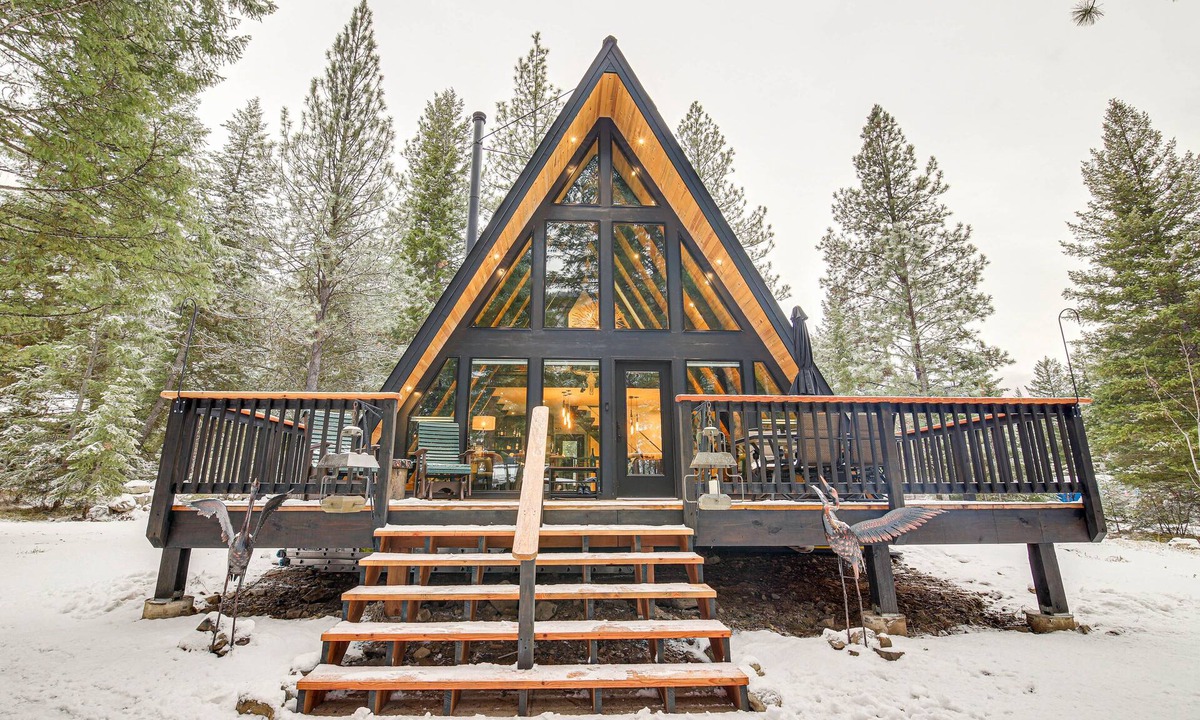 Superior Cabin | Stunning A-Frame Cabin, Steps to Clark Fork River