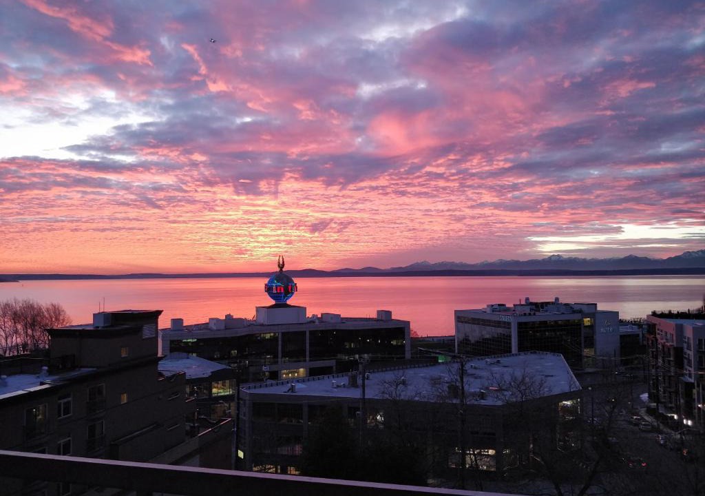 Lower Queen Anne Apartment | Top Floor Water View Oasis near Space Needle & Cruise