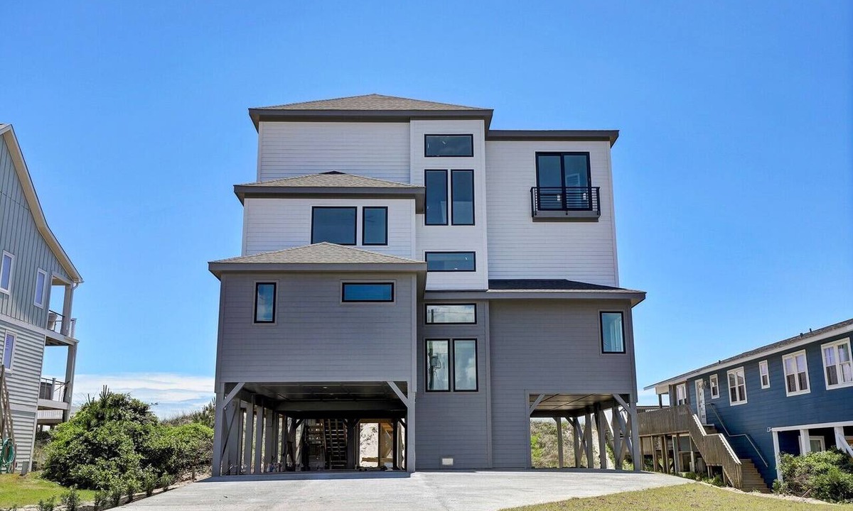 Ocean Ridge House | Topsail Sanctuary - Oceanfront new build with a pool and hot tub