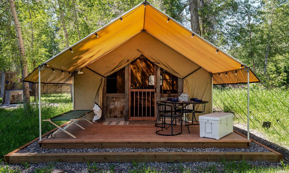 Bozeman RV Rental | TroutChasers Glamping Tent - Crackling Fire, Fresh Air, Fly Fishing