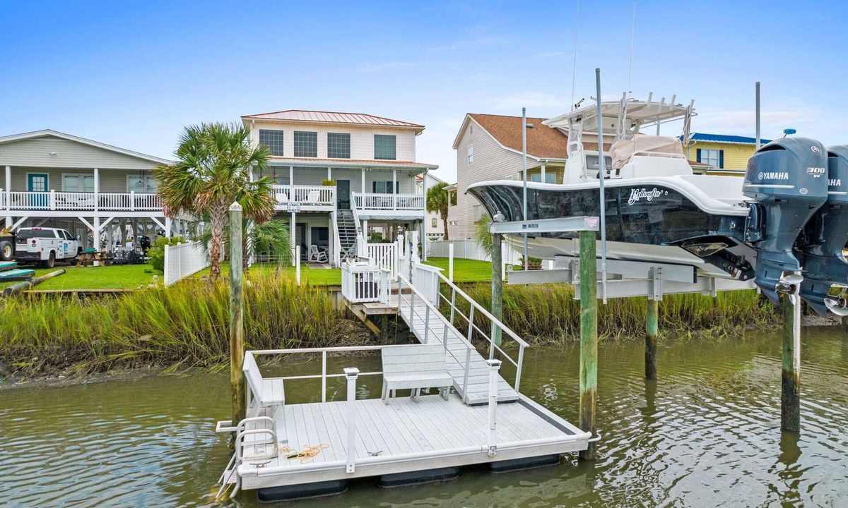 Ocean Isle Beach House | Walk to Beach, Restaurants and Park! Dock your Boat! Views and Sunsets!