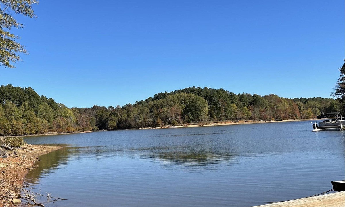 Clarksville House | WATERFRONT LOG HOME/HOT TUB/2 FIREPLACE/77" TV/STARLINK/ LG DECK/FIRE PIT