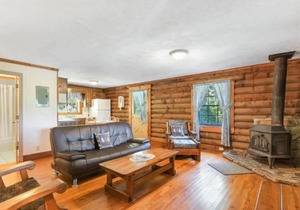 Carters Lake Lakeside Log Cabin #2 includes boat slip at the marina