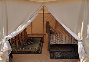 FunStays Glamping Setup Tent in RV Park #6 OK-T6