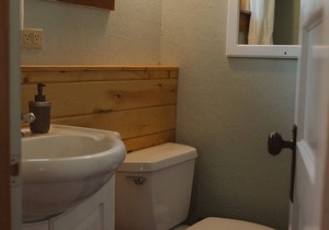 Glacier Cabin at Tamaracks Resort is a cozy cabin with a Seeley Lake view.