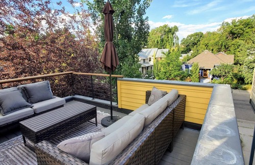 Bozeman House | Built in 2007, this deluxe 3-story solar condo offers the best of Bozeman!