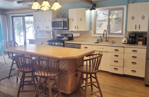 Island Park Cabin | Lakefront Retreat 4BR/2BA, Private Dock and Lake Access, RV Hookup, Great Views!