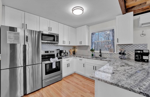 Cresco House | Pocono Mountains Luxury Retreat with king bed and Game Room in the woods.
