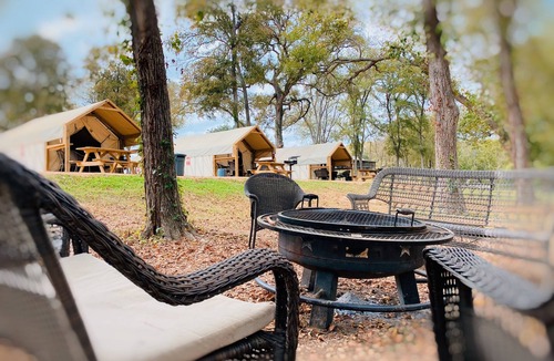 Prairie Lea Cabin | #14 Son's Blue River Camp Glamping Cabin w/1 Queen, 1 Twin