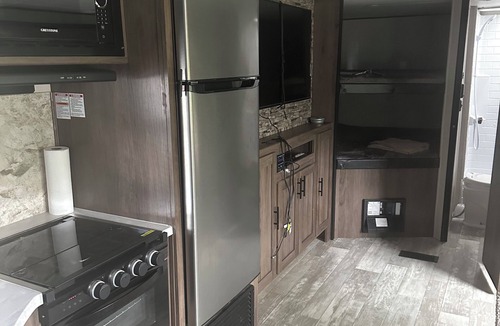 Fort Benton House | 33’ pet friendly Tavel Trailer, sleeps 10. Great for families.