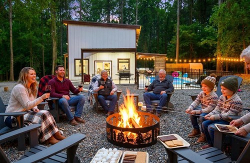 Broken Bow Villa | Aqua Pines Luxury Retreat - Pool, Sauna, Hot Tub, Fishing Pond and Theater