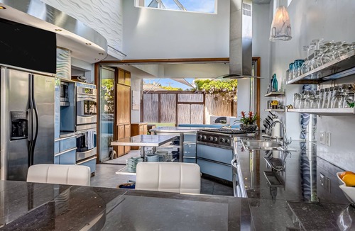 Crown Point House | Artful escape with private hot tub, sunset rooftop, shuffleboard - walk to beach