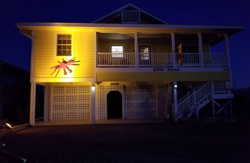 Holden Beach House | Beach Front Family Home with a NEW Beach! Incredible Screened In Porch!