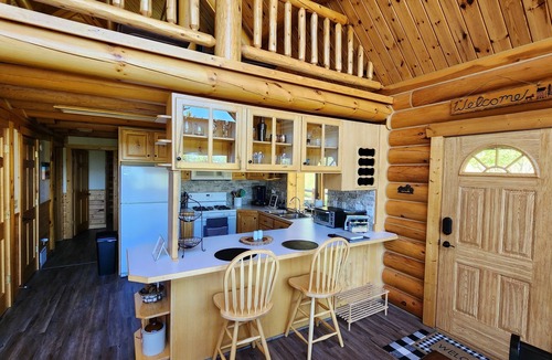 Piedmont House | Beautiful Black Hills Log Home with Loft and 360' Views!