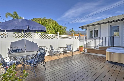 Carpinteria Apartment | Carpinteria Apt w/Hot Tub - 10 Min Walk to Beach!