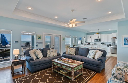 Crystal Beach House | Casa Azul- Beachfront, private walkover, cargo lift, amazing Gulf views!