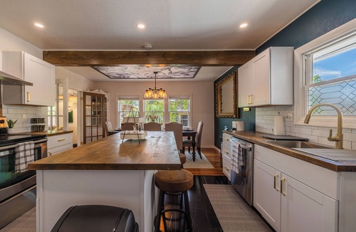 Casper Cottage | Central Cozy Cottage! Spacious entertaining area, gameroom, and cornhole arena!