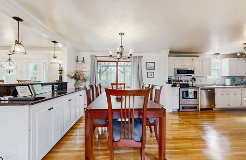 Osterville House | Charming home with open layout, deck, grill, AC, W/D, & yard