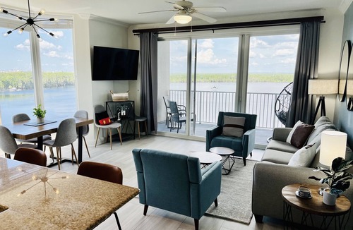 Florida Central Atlantic Coast Condo | Chic Lakefront Resort just short drive to Disney!