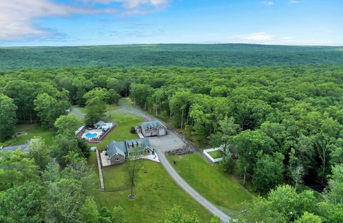 Cresco House | Chip's Pocono Escape | Pool w/Slide | Hot tub