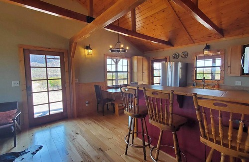 Brewster County Cabin | Christmas Mountains Ranch: Classic 2br/1bth Cabin with Spacious Wrap Around Porch. Walk to Pool.