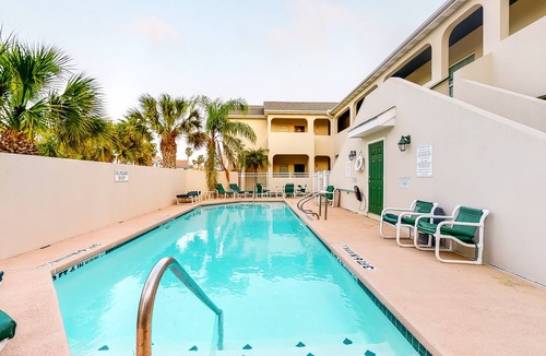 South Padre Island Condo | Coastal Condo with Private Patio, Gas Grill, Shared Pool, & Free WiFi
