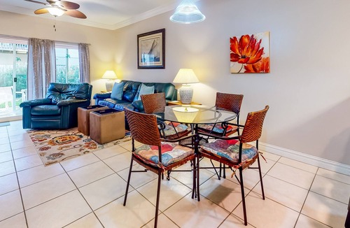 South Padre Island Condo | Coastal Condo with Private Patio, Gas Grill, Shared Pool, & Free WiFi