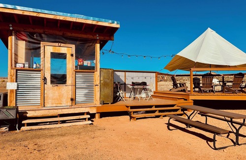 Monticello RV Rental | Cozy cedar pod with stunning La Sal Mountain Views