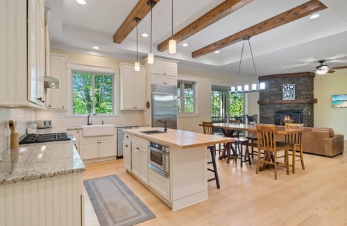 Catawba House | Cozy Lakefront Getaway with Dock, Fire Pit, hot tub & Screened Porch
