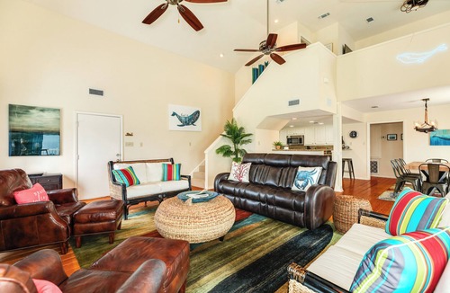 Pirates Beach House | Easy Beach Access in Pirates Beach w/Huge Deck, Loft, Dog Friendly