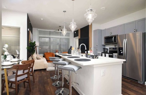 Southtown Apartment | Elegant 2BR w/Gym, Parking Near Rvrwalk & Dome