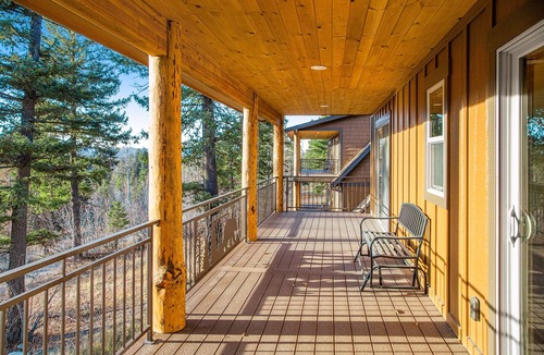 Bigfork House | Elegant cabin with Swan Lake views, 2-story deck & fireplace, near Flathead Lake