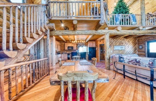 Stevensville House | Expansive Views of Bitterroot Mountains from Beautiful Log Home