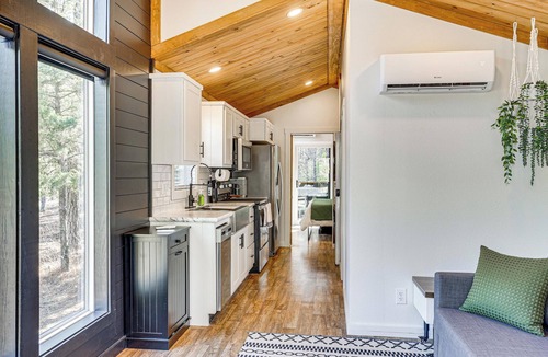 Linden House | Fire Pit, Deck! Modern Tiny Home in Piney Woods