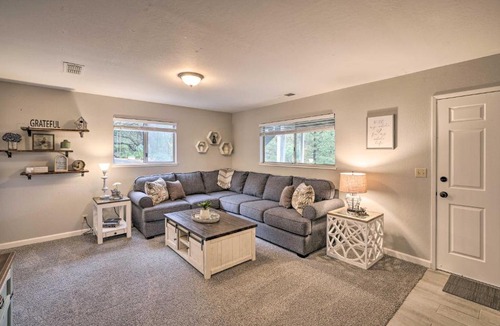Pine Grove House | Forest-View Deck + Fire Pits: Pine Grove Retreat!