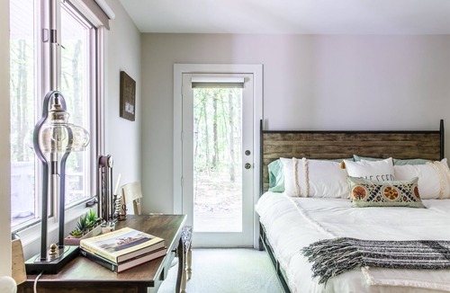 Union Pier House | Gorgeous Pool & Hot Tub on Quiet Wooded Lot