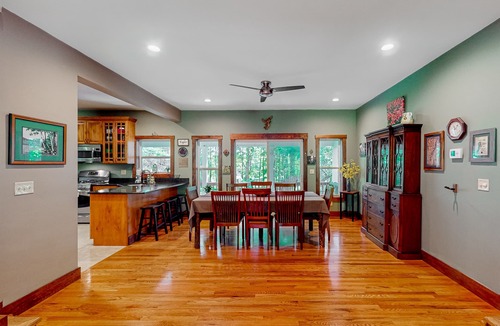 North Lake George House | Green home near beach & hiking trails with firepit, fireplace, beautiful views