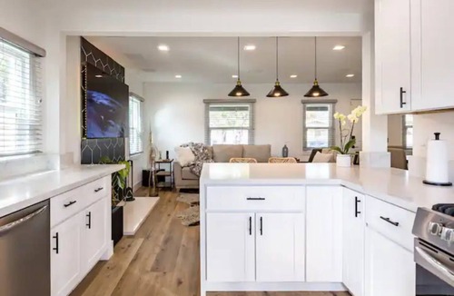 San Diego House | HEART OF SD! Luxury Villa w Hot Tub, Fireplace and Oversized Fully Lit Backyard