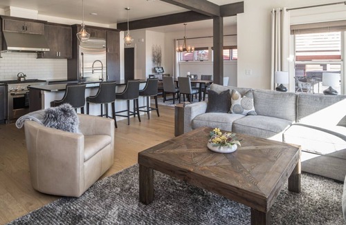 Big Sky Condo | Holiday Stays Available! Modern Townhouse Near Town Center with Private Hot Tub
