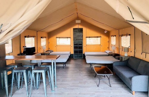 Fentress RV Rental | Impressive Safari Tent with Barbecue in Staples, Texas